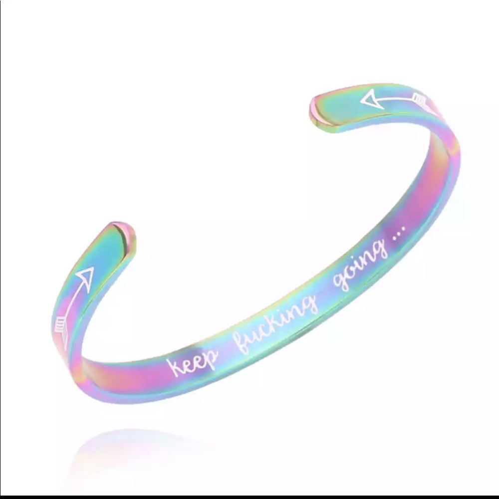 Keep Fcking Going Bracelet - Rainbow